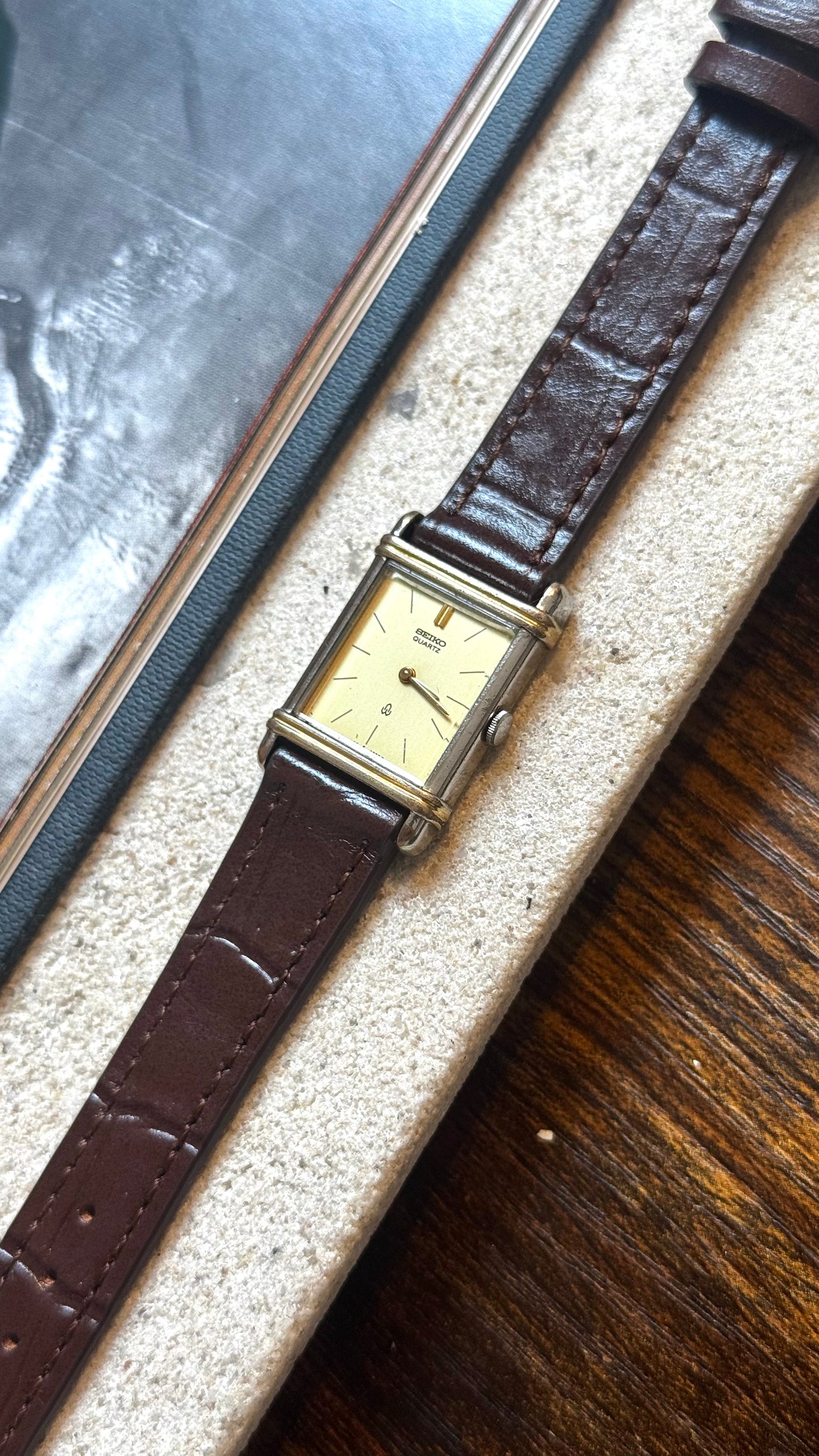 Seiko Tank Vintage Watch 1989 - Gold Plated