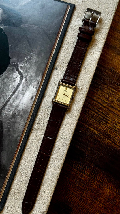 Seiko Tank Vintage Watch 1989 - Gold Plated