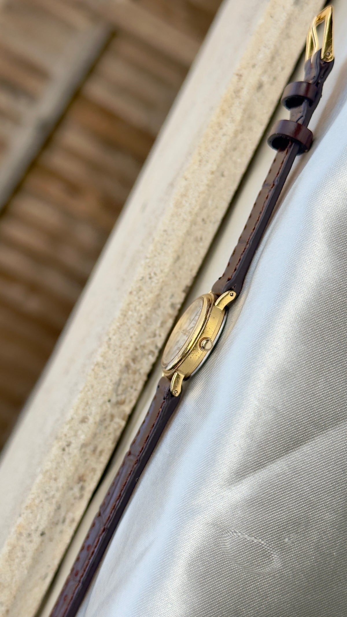 Vintage Seiko Avenue Sub second 1998 Watch - Gold Plated Case, Genuine Leather