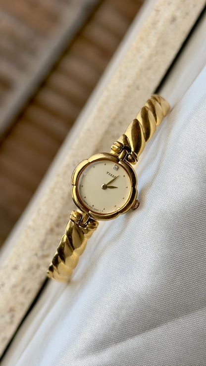 Super Rare Seiko Tissé Flower Case Bangle Watch 1991