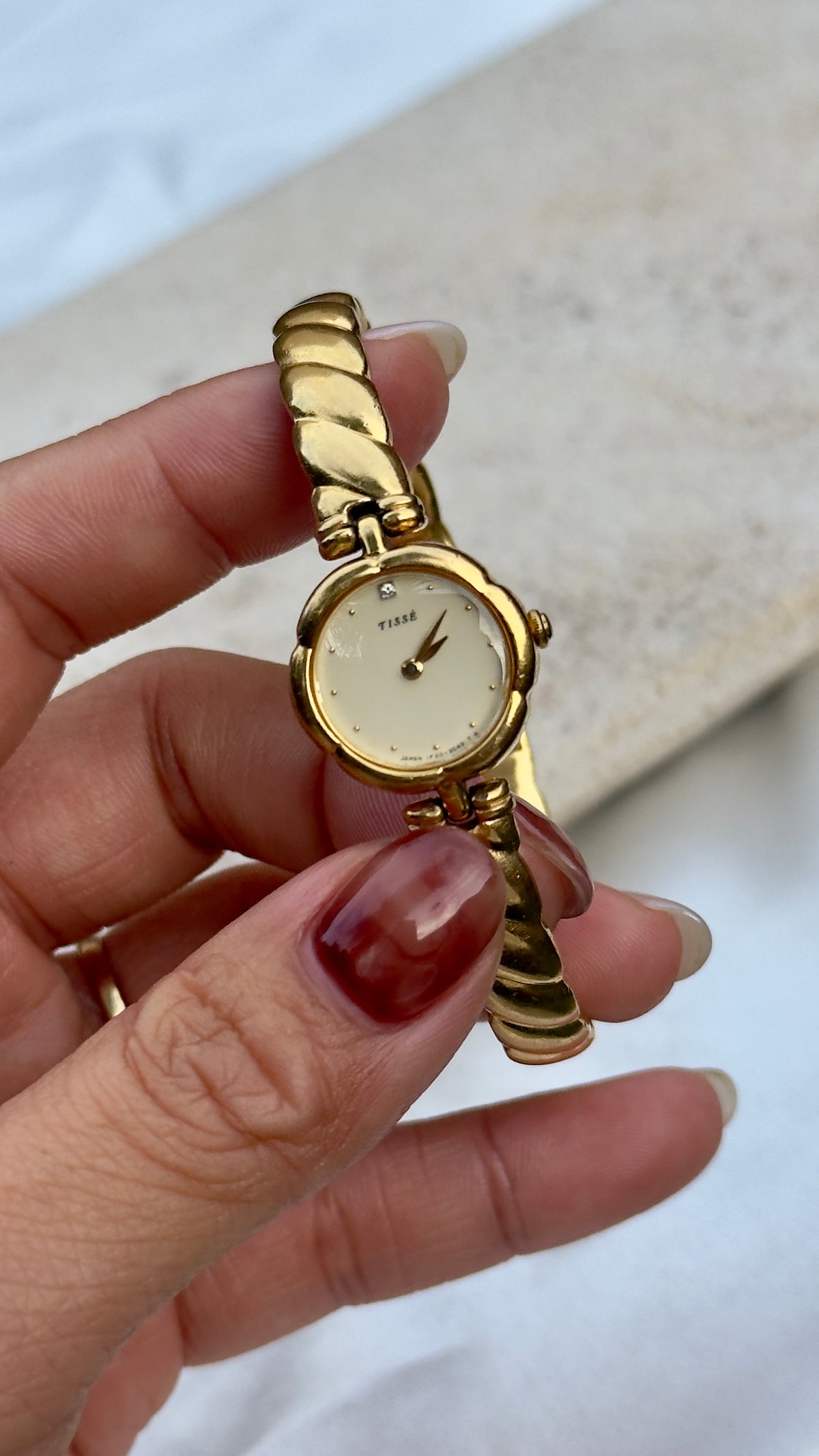 Super Rare Seiko Tissé Flower Case Bangle Watch 1991