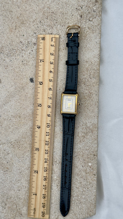 Vintage Seiko Exceline Women's Tank Watch 1996 - Gold Plated