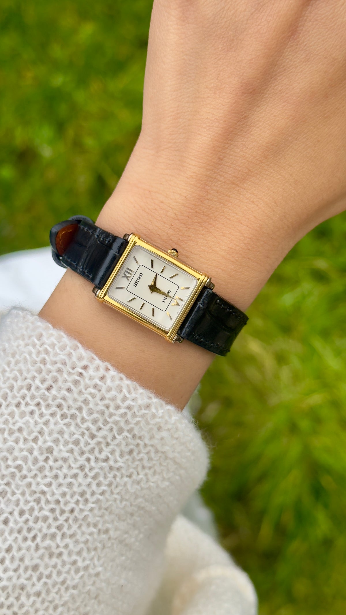 Vintage Seiko Exceline Women's Tank Watch 1996 - Gold Plated