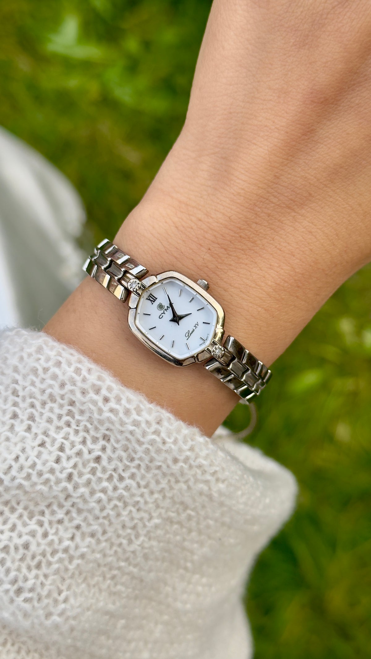 1980s Vintage Cyma Louis XV Watch - Diamonds
