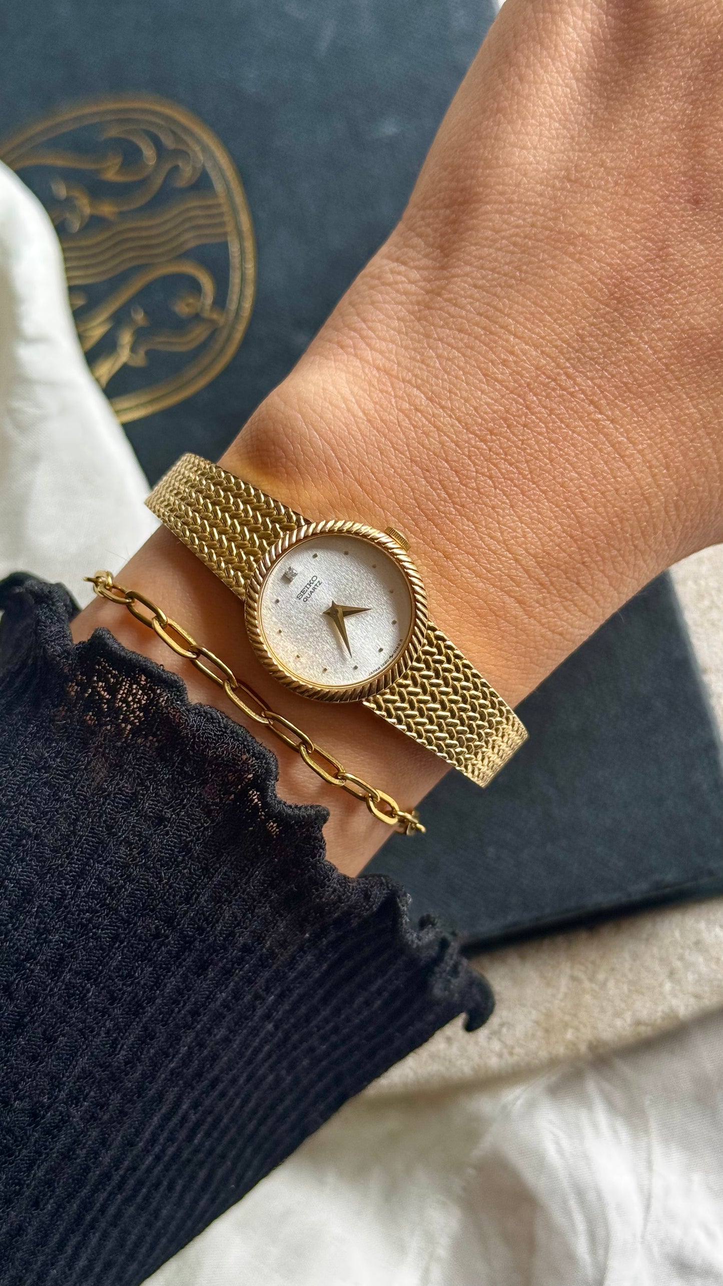 Super Rare Find Vintage Seiko Watch 1994 - 18ct Gold Plated