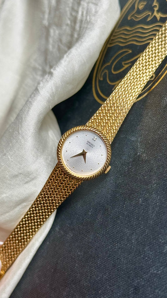 Super Rare Find Vintage Seiko Watch 1994 - 18ct Gold Plated