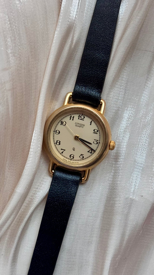 Rare Find Citizen CQ Vintage Watch 1985 - Gold Plated