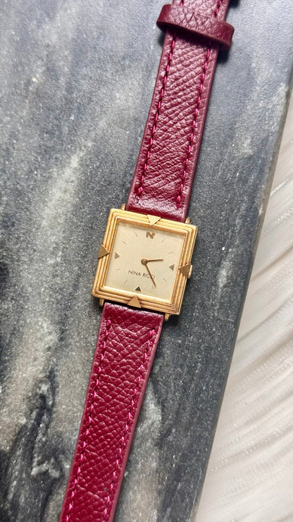 Nina Ricci x Seiko 1982 Vintage Watch - Bespoke leather