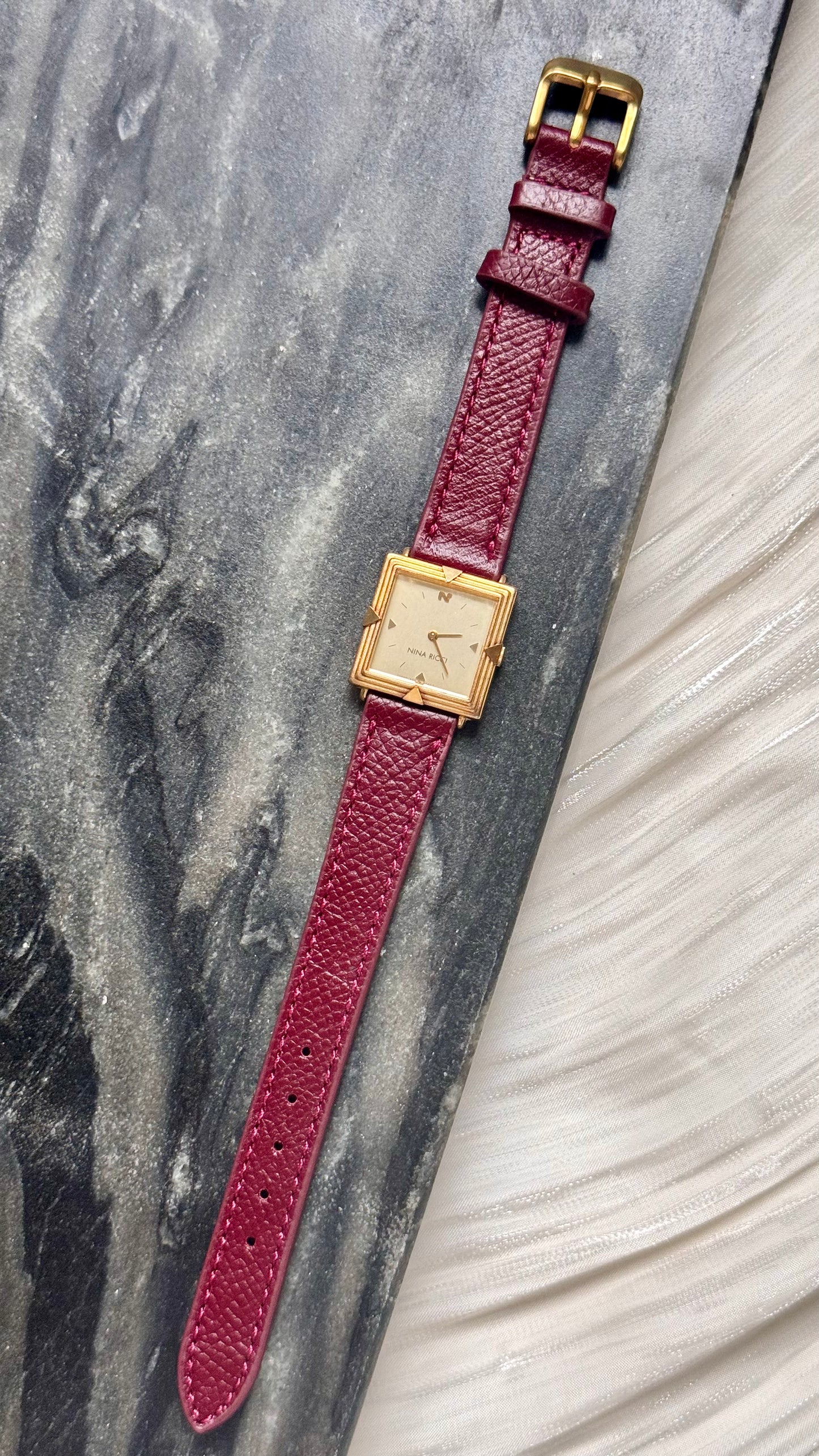 Nina Ricci x Seiko 1982 Vintage Watch - Bespoke leather