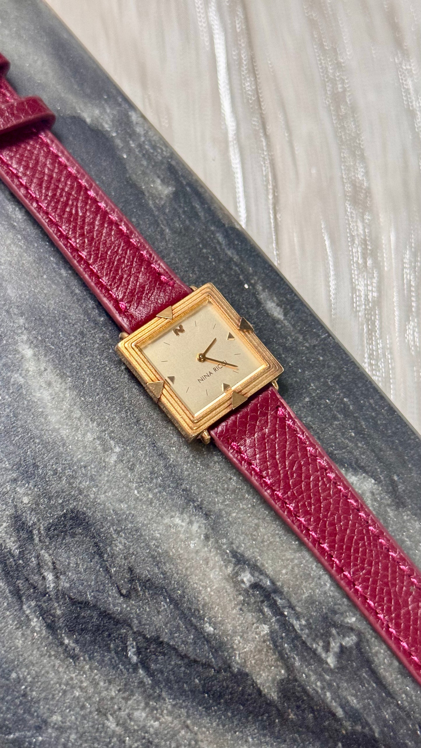Nina Ricci x Seiko 1982 Vintage Watch - Bespoke leather