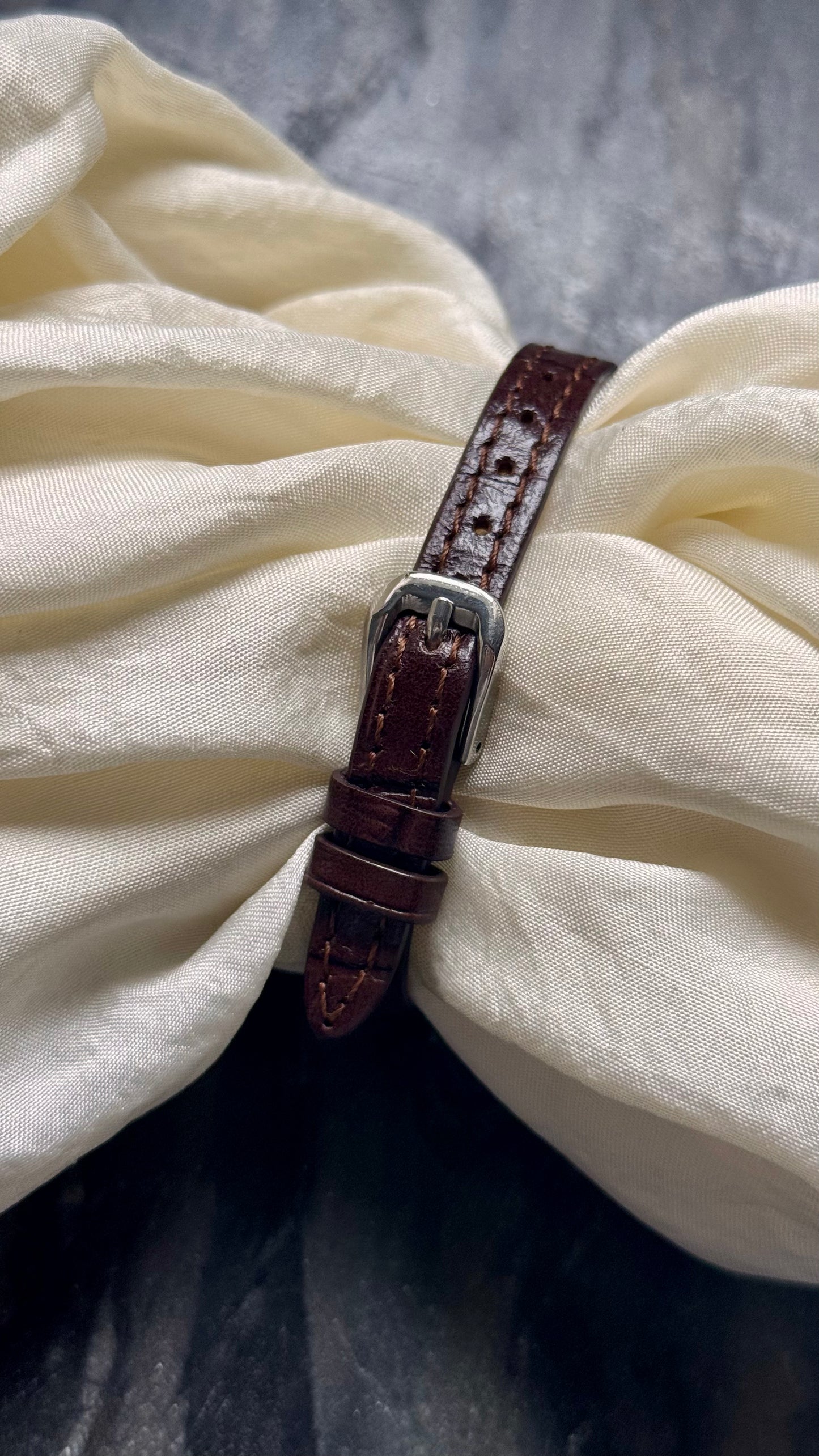Yves Saint Laurent vintage watch (YSL) 1990s - 2 in 1 watch, original metal bracelet with bespoke genuine leather