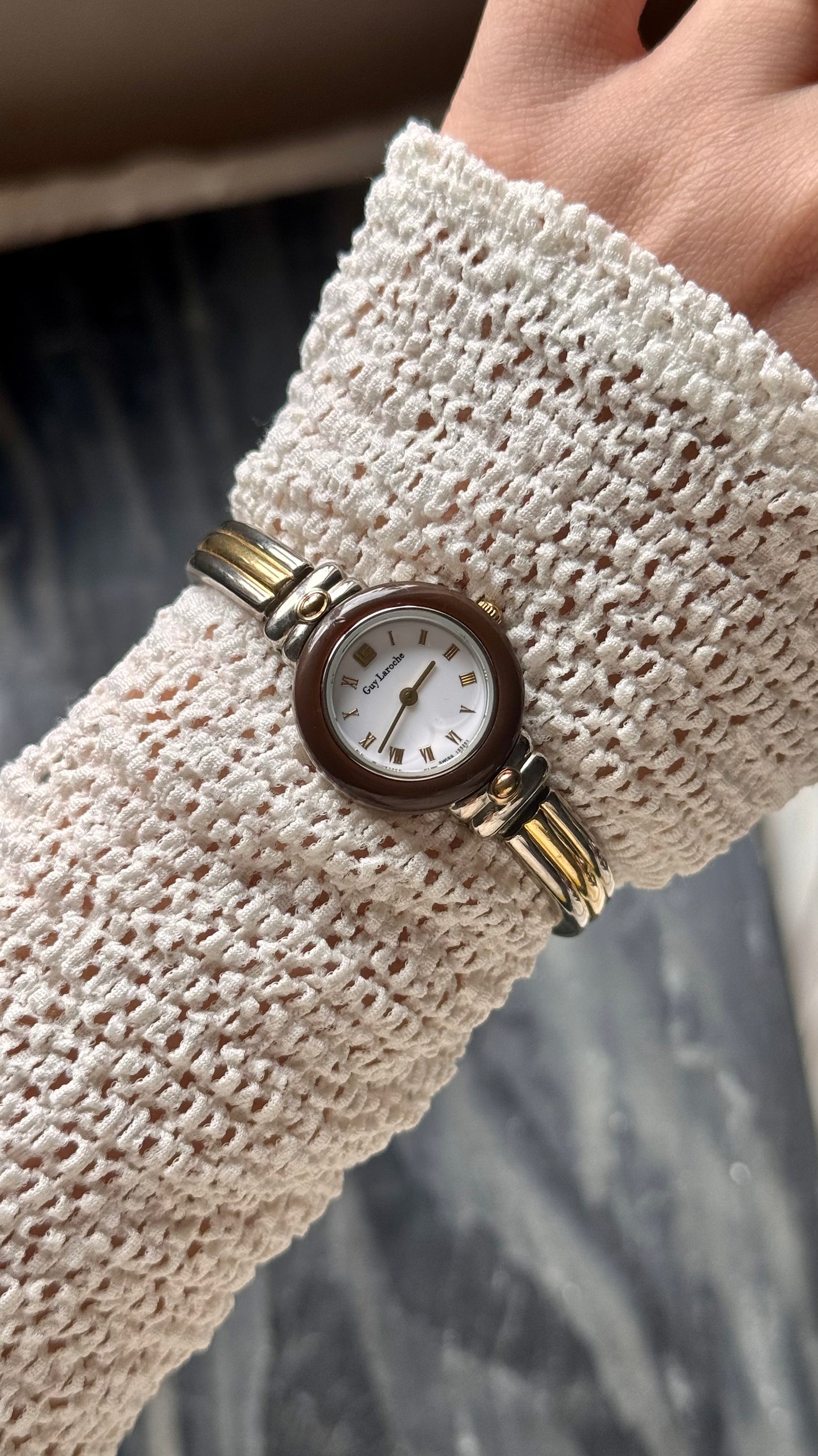 Guy Laroche vintage bangle watch 1990s
