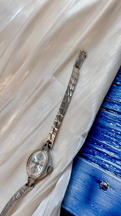1960s Citizen Krone Manual Wind Watch, White Gold Plated