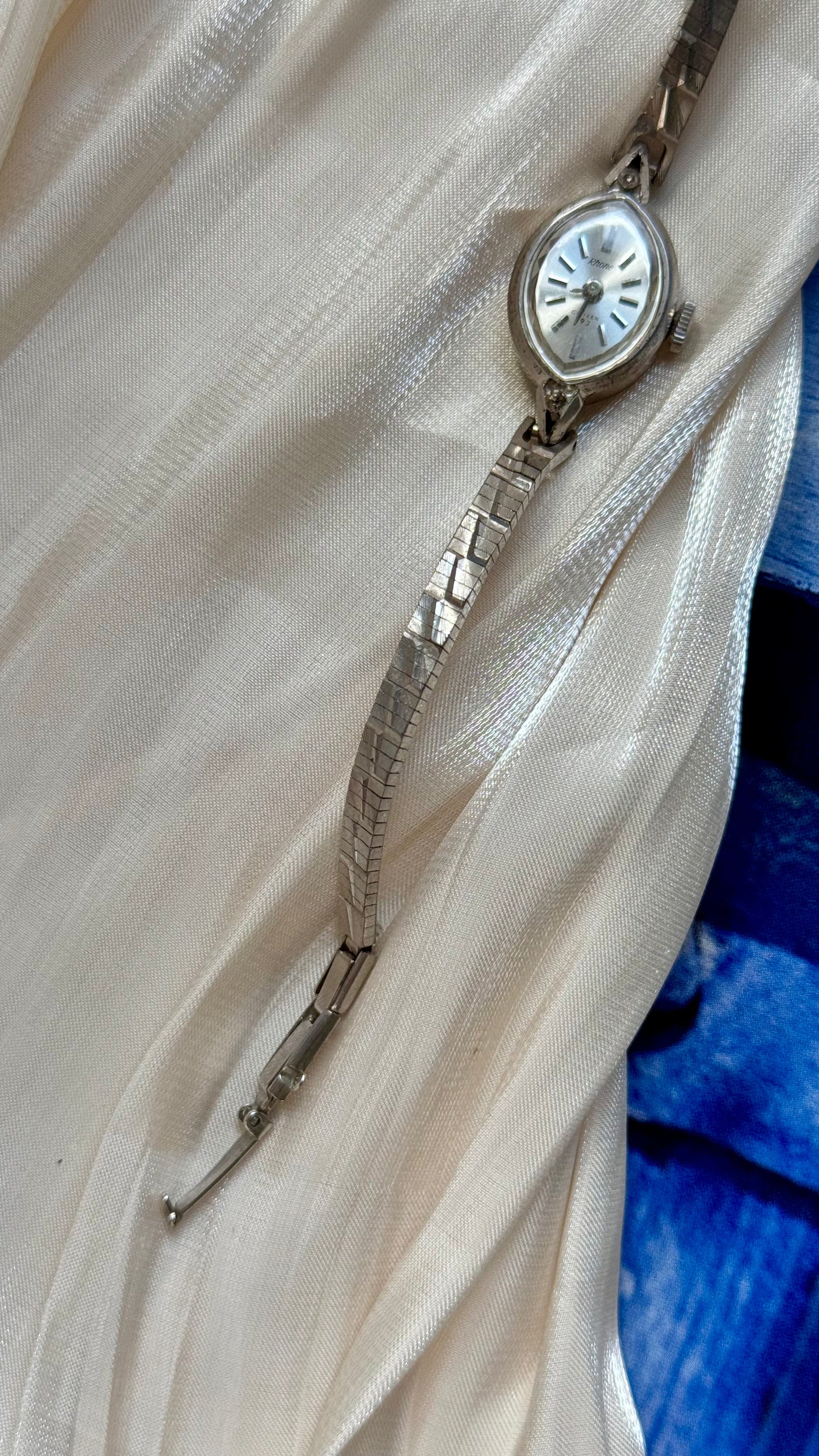 1960s Citizen Krone Manual Wind Watch, White Gold Plated
