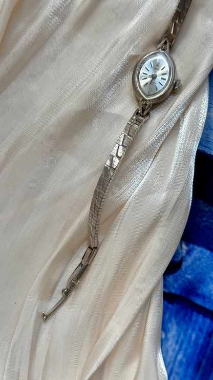 1960s Citizen Krone Manual Wind Watch, White Gold Plated