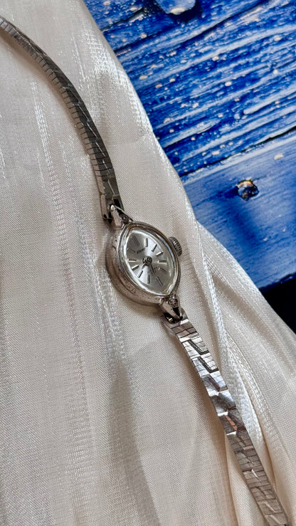 1960s Citizen Krone Manual Wind Watch, White Gold Plated