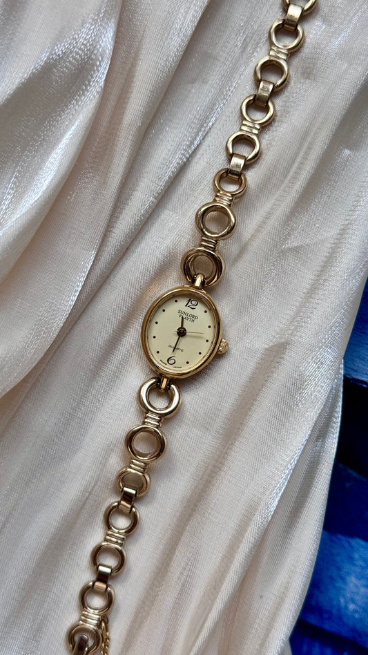 Super Rare 1990s Sunlord Vintage Watch - Gold Plated