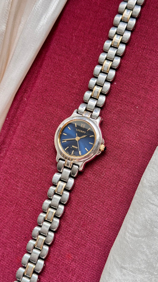 1992 Vintage Seiko Lucent Watch - Blue Lapis Dial