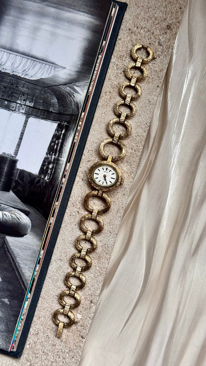 Seiko vintage watch manual wind - 18k gold plated - 1976