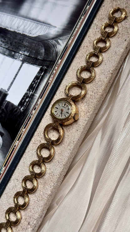 Seiko vintage watch manual wind - 18k gold plated - 1976