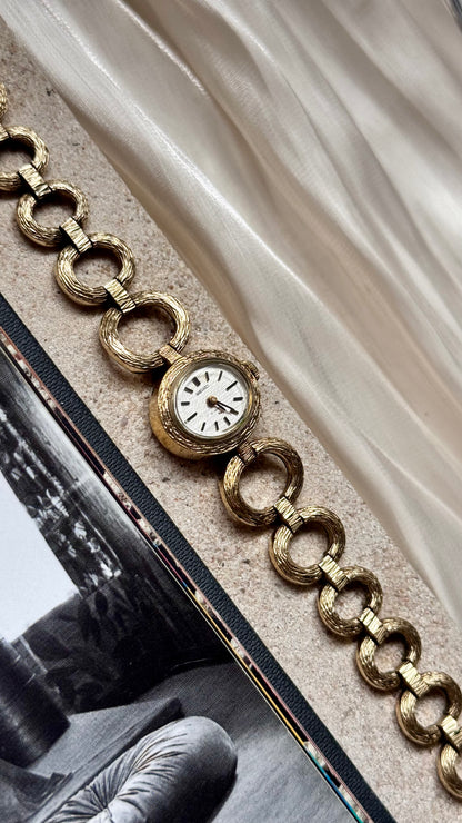 Seiko vintage watch manual wind - 18k gold plated - 1976