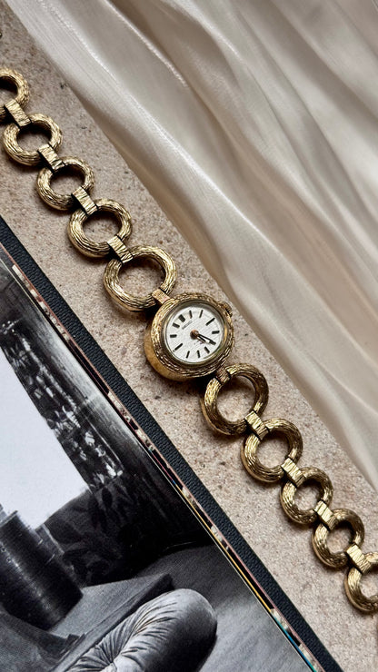 Seiko vintage watch manual wind - 18k gold plated - 1976