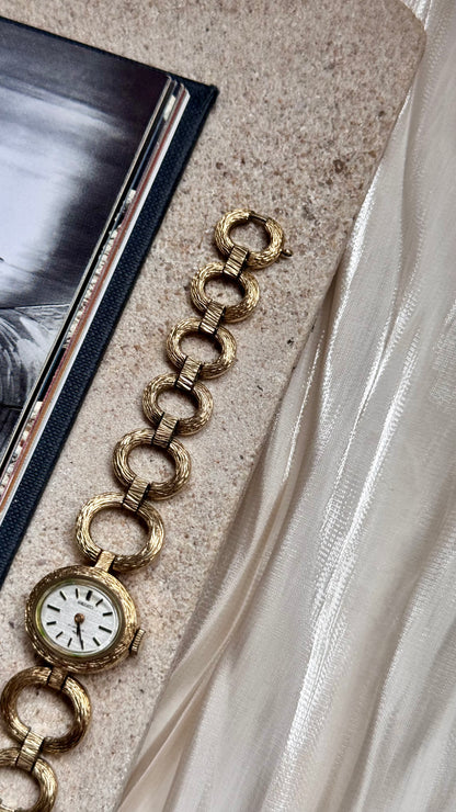 Seiko vintage watch manual wind - 18k gold plated - 1976