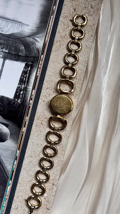 Seiko vintage watch manual wind - 18k gold plated - 1976