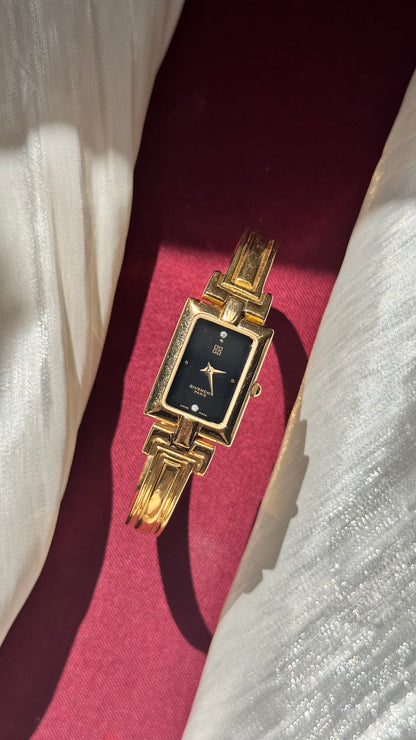 Vintage Givenchy Bangle Watch 1990s - Gold Plated