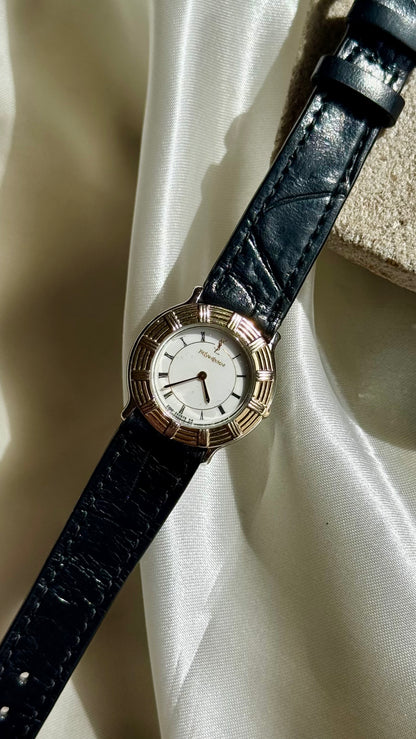 Yves Saint Laurent vintage watch (YSL) 1980s - Bespoke genuine leather