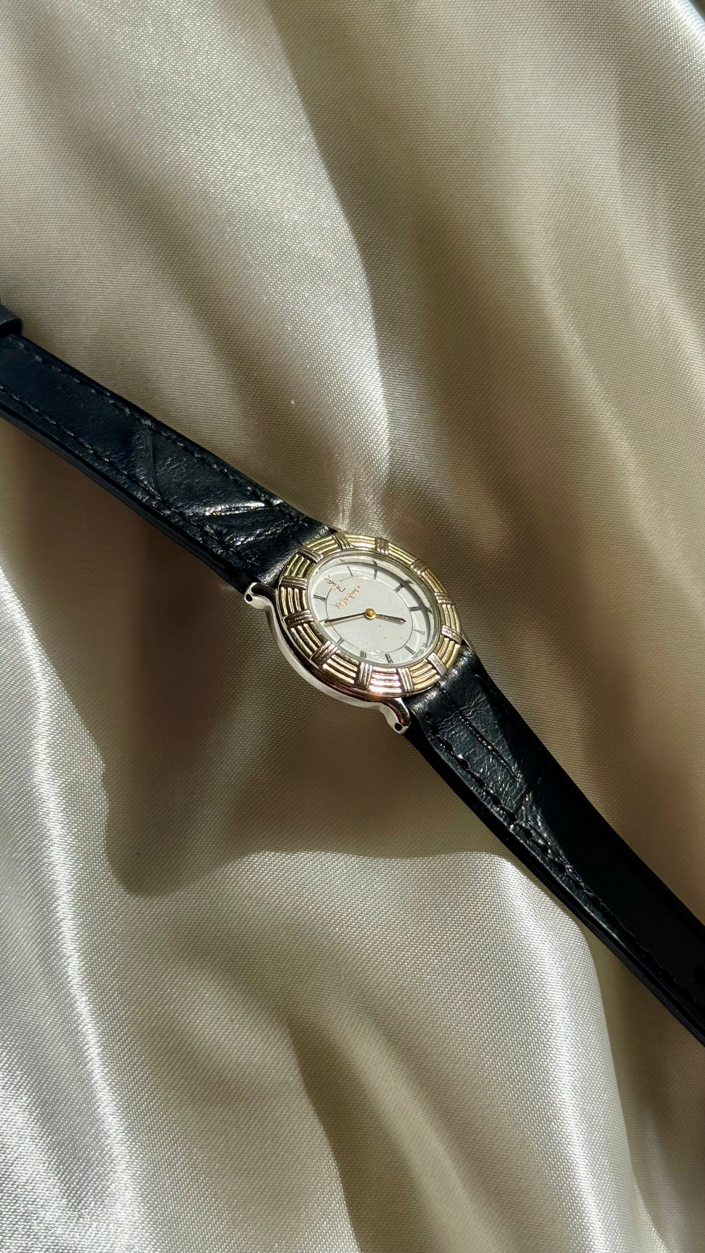 Yves Saint Laurent vintage watch (YSL) 1980s - Bespoke genuine leather