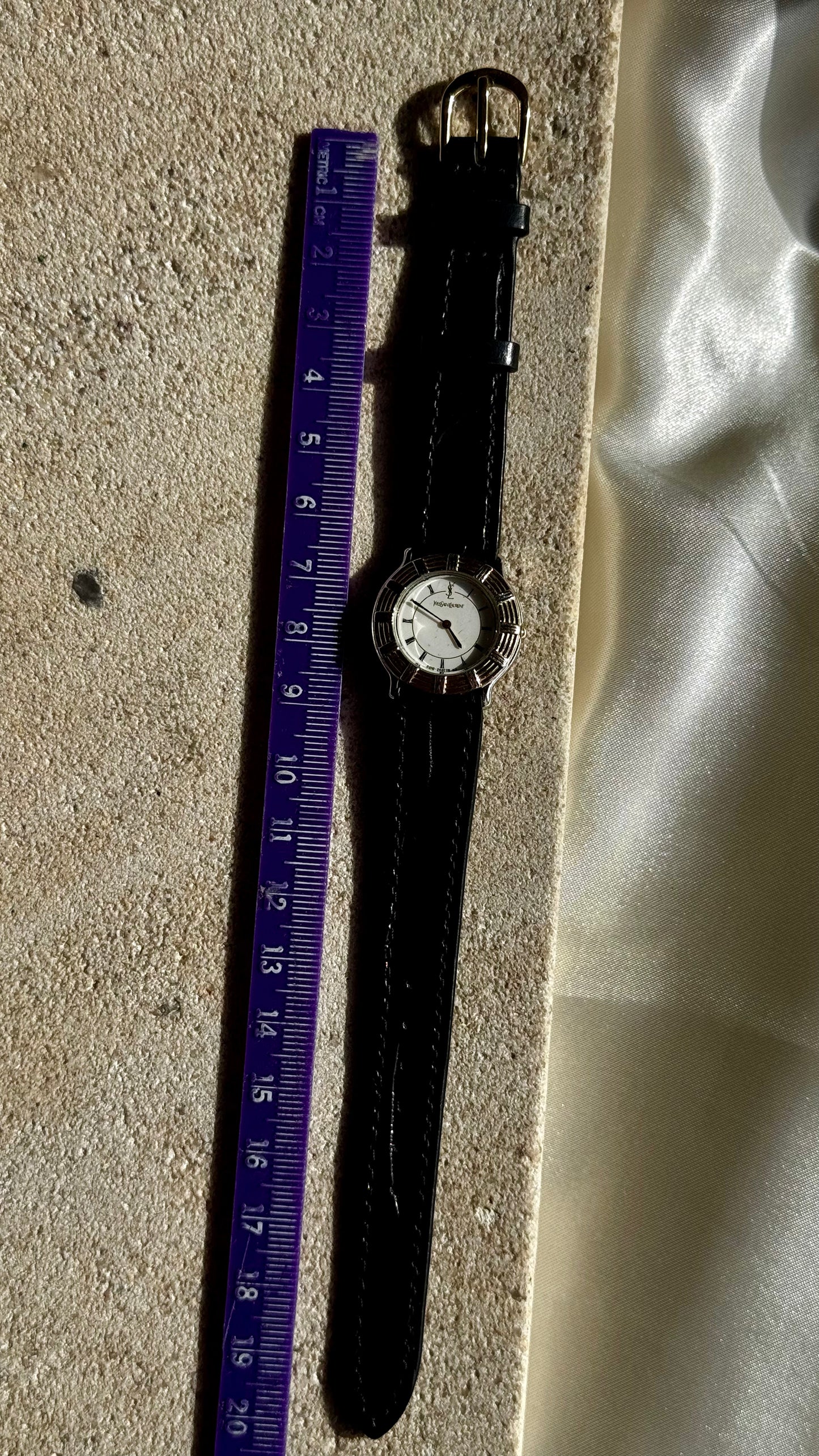 Yves Saint Laurent vintage watch (YSL) 1980s - Bespoke genuine leather