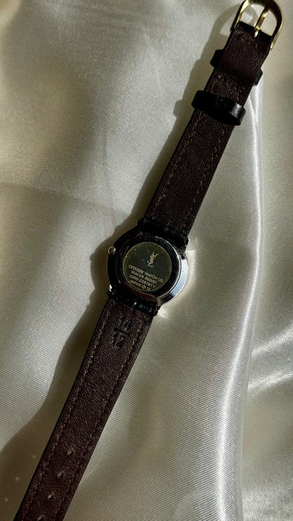 Yves Saint Laurent vintage watch (YSL) 1980s - Bespoke genuine leather