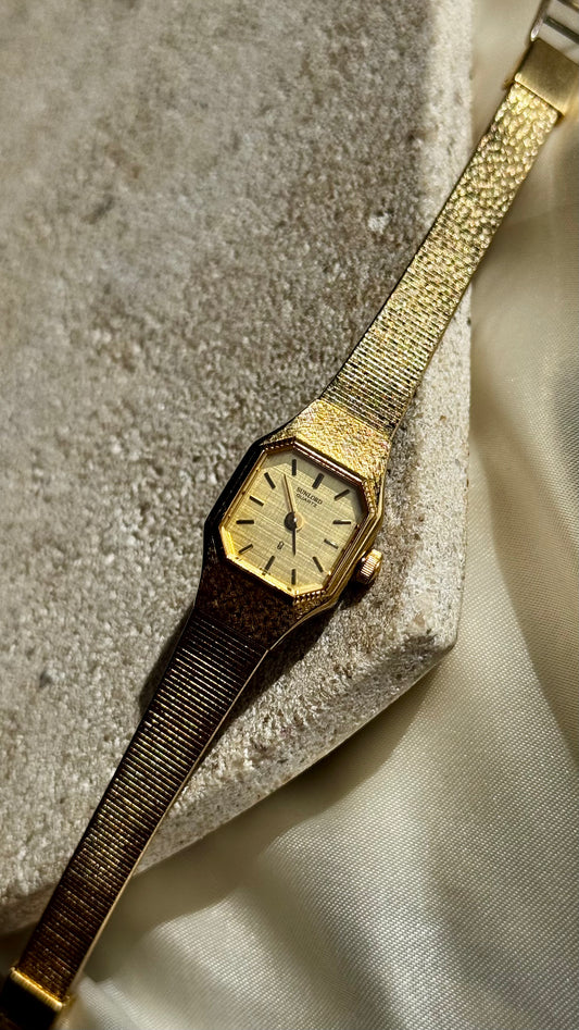 Vintage Seiko Sunlord Watch 1986, gold plated, mint condition