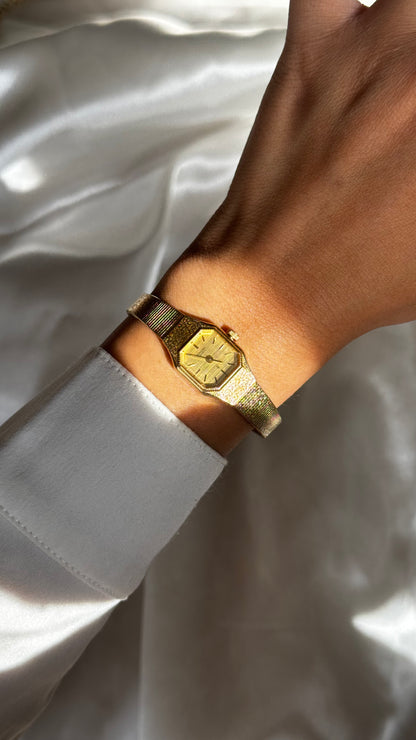 Vintage Seiko Sunlord Watch 1986, gold plated, mint condition