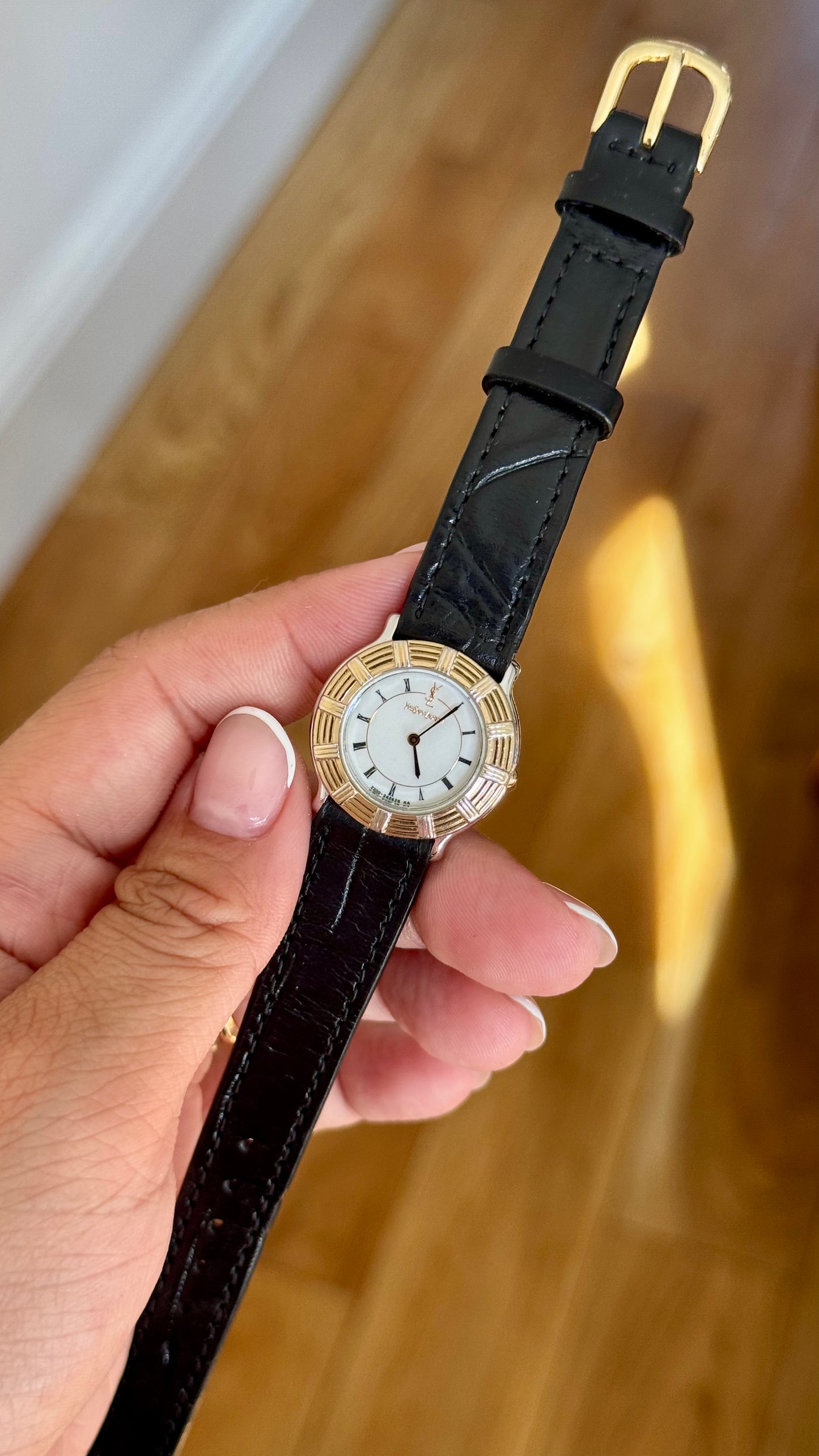 Yves Saint Laurent vintage watch (YSL) 1980s - Bespoke genuine leather