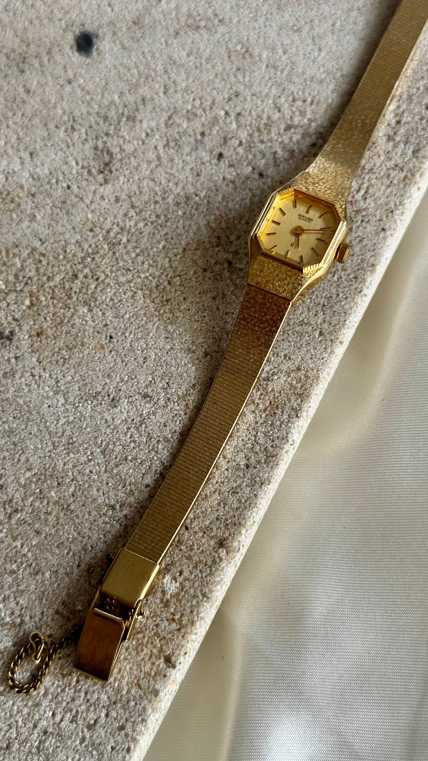 Vintage Seiko Sunlord Watch 1986, gold plated, mint condition