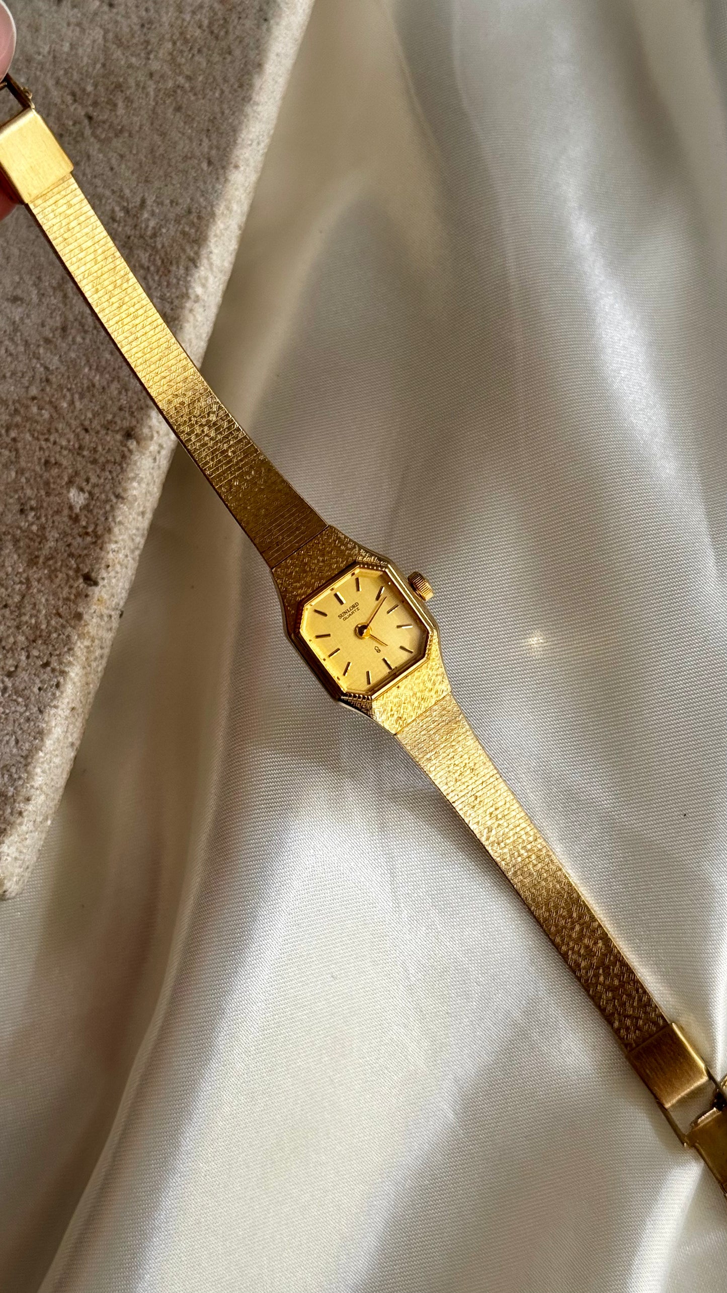 Vintage Seiko Sunlord Watch 1986, gold plated, mint condition