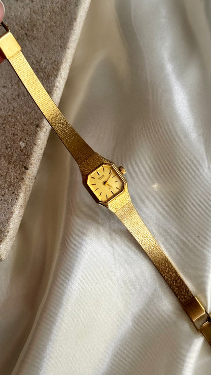 Vintage Seiko Sunlord Watch 1986, gold plated, mint condition