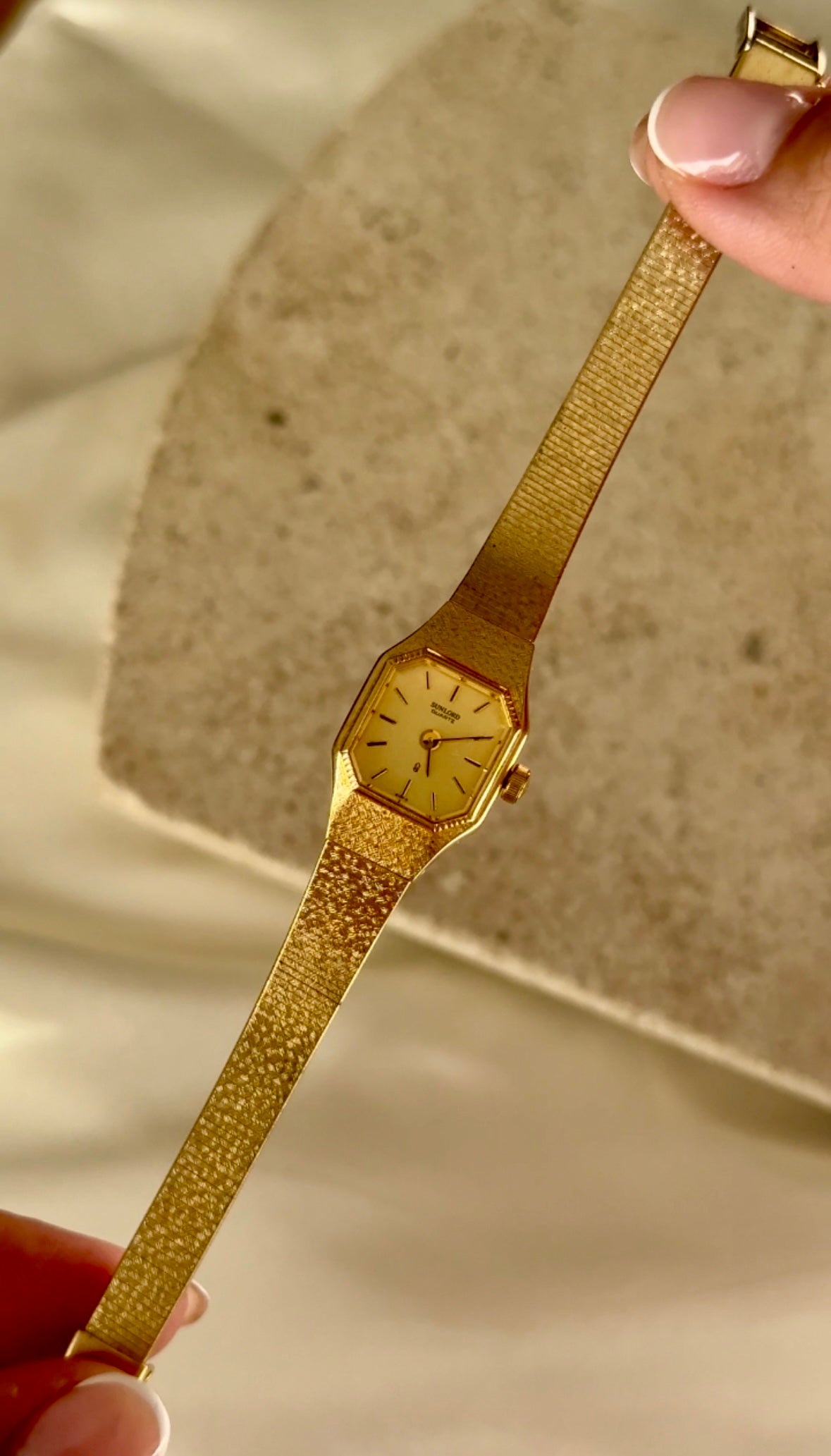Vintage Seiko Sunlord Watch 1986, gold plated, mint condition
