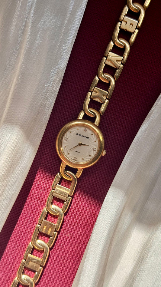Vintage Sonia Rykiel Paris 1990s - Gold Plated