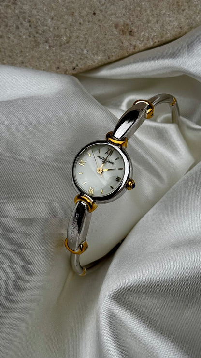 Marie Claire vintage bangle watch - gold plated
