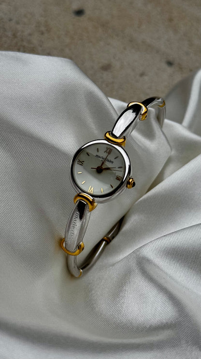 Marie Claire vintage bangle watch - gold plated