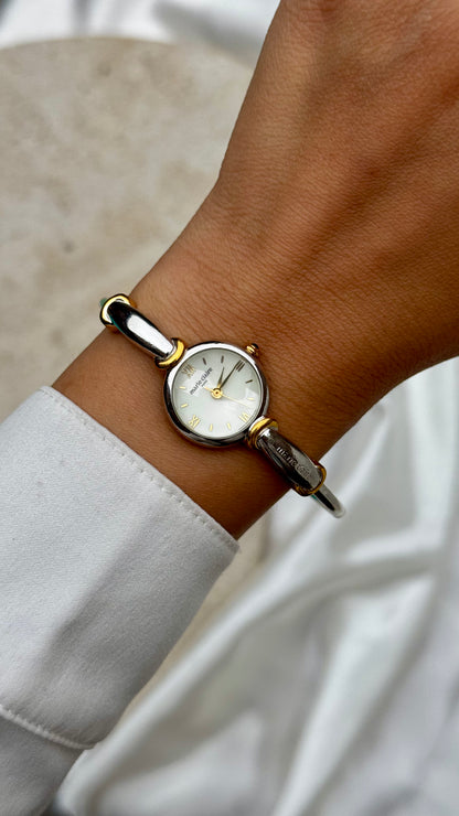 Marie Claire vintage bangle watch - gold plated