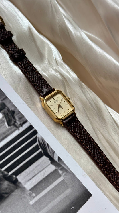 Seiko vintage watch 1992 - Gold plated and enameled case