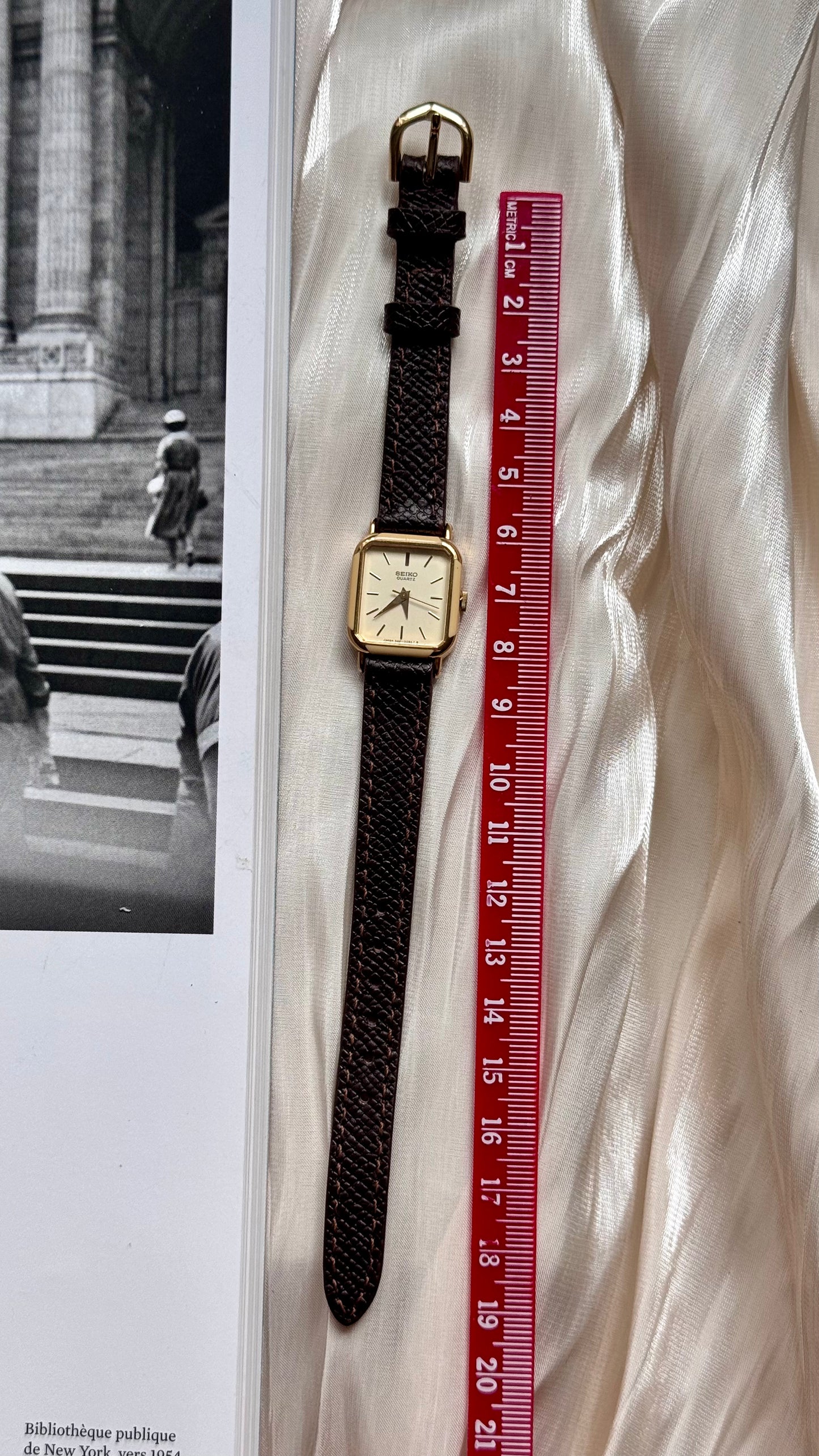 Seiko vintage watch 1992 - Gold plated and enameled case