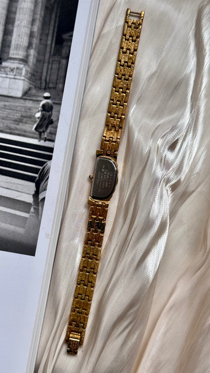 Seiko 1996 Half Moon Ladies' Watch - Gold-Plated, Diamonds