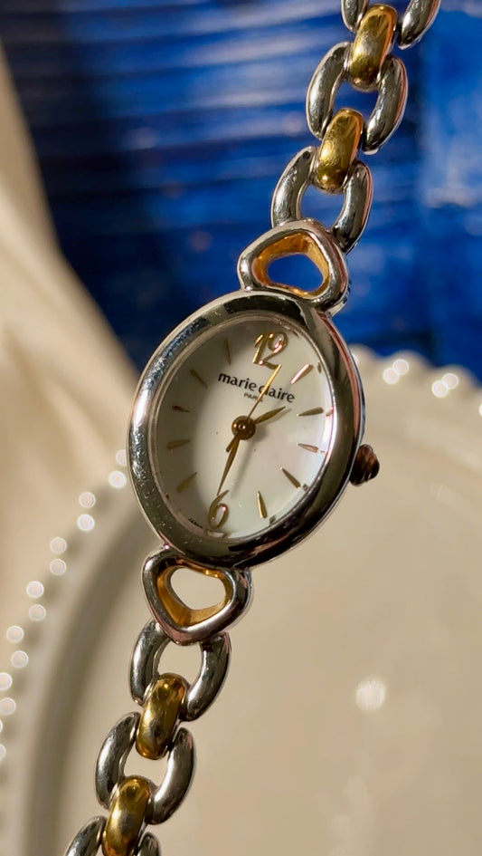 1990s Vintage Marie Claire Watch - Mother Of Pearl Dial
