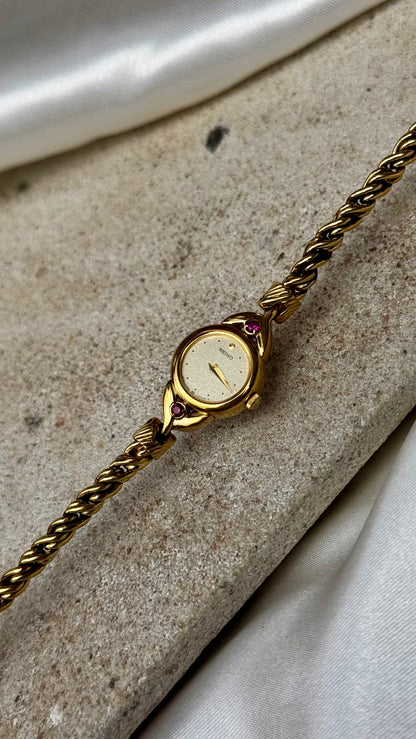 Vintage Seiko Rubies Watch - 18k Gold Plated