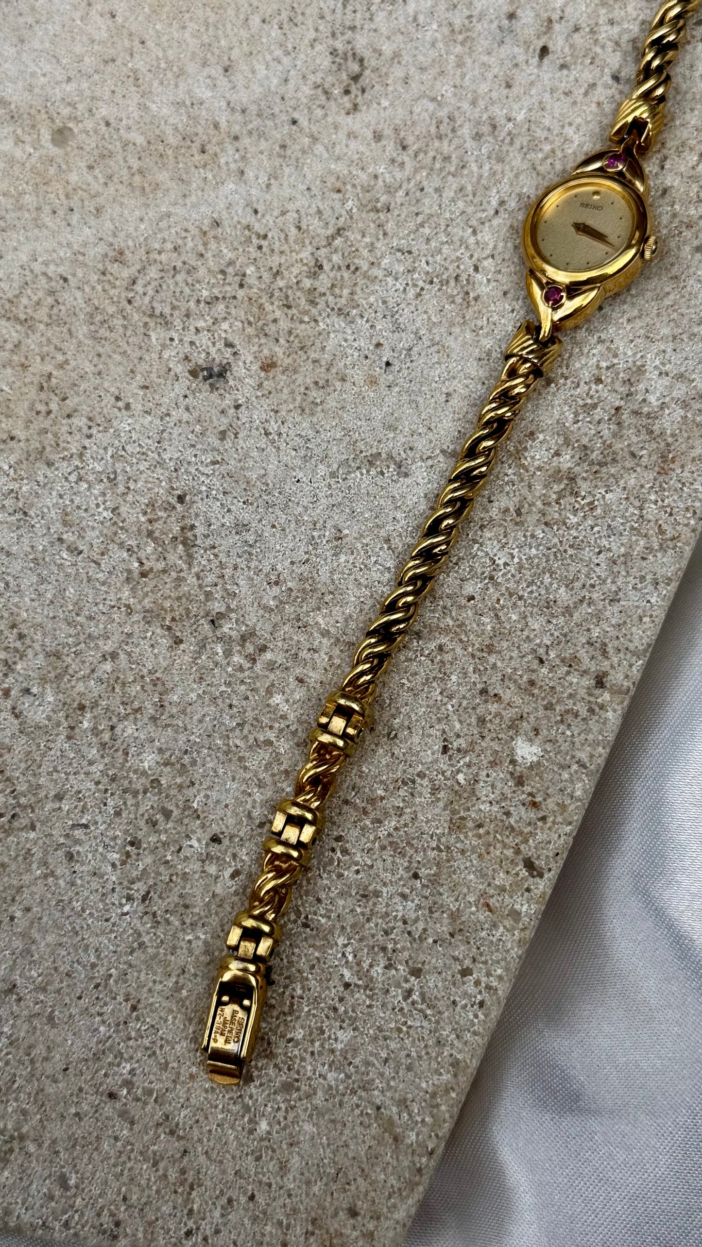 Vintage Seiko Rubies Watch - 18k Gold Plated